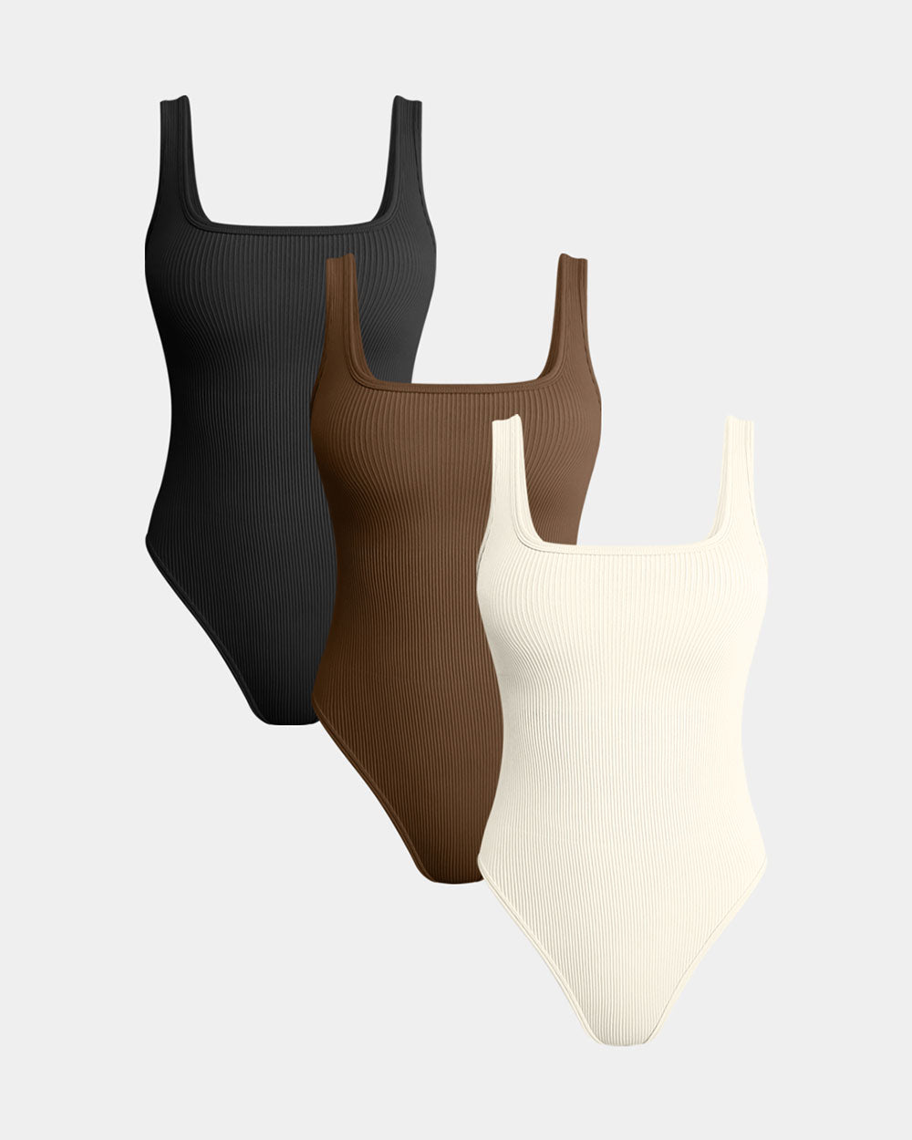 Sleeveless Square Neck Bodysuits de OQQ