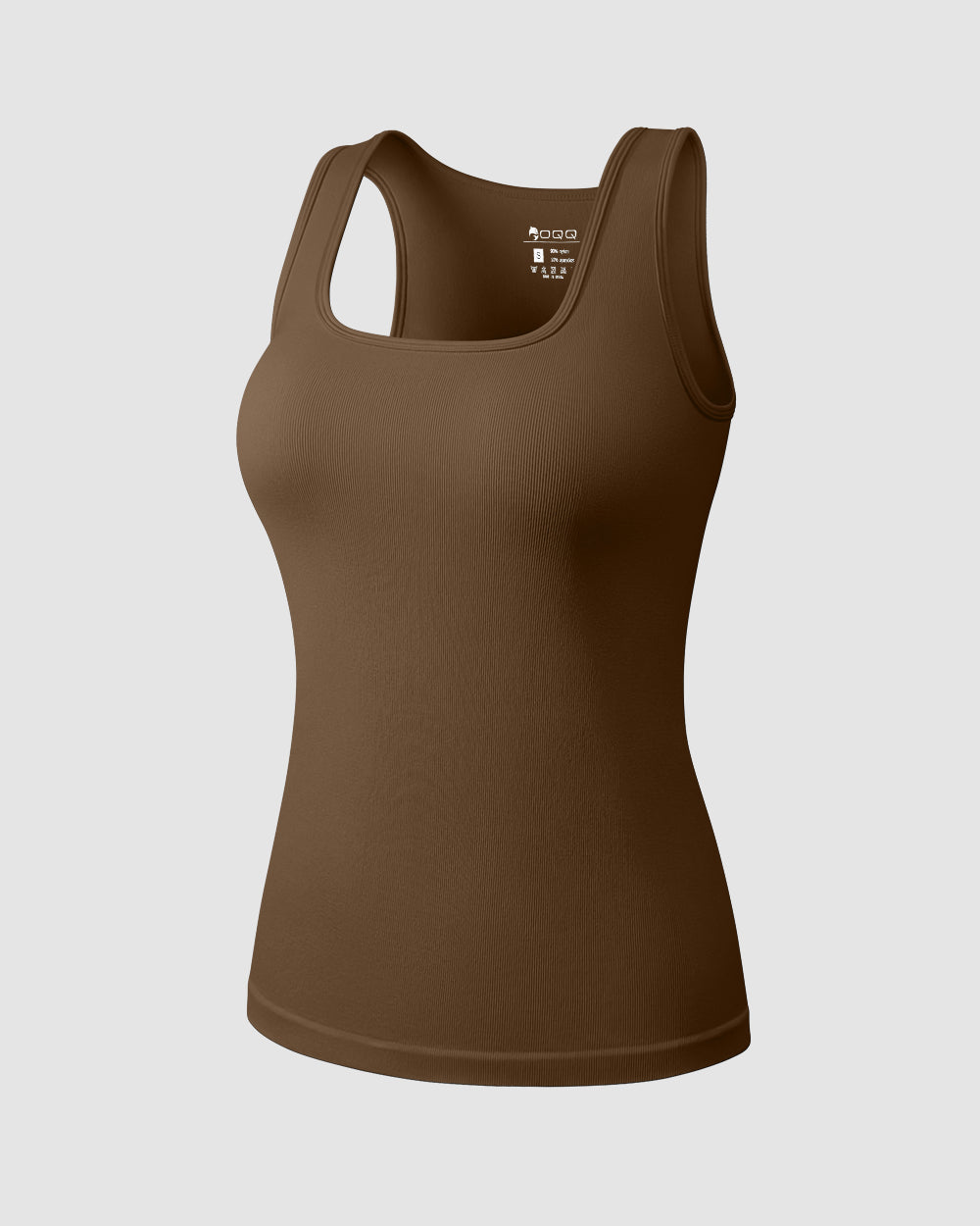 thumbnail image 2 of Lined Tank Tops For Women Women's Double Layer Square Neck Tank Top - Tight Fit Sleeveless Summer Vest For Plus Size Double Lined Square Neck Tank Top 2 of 11