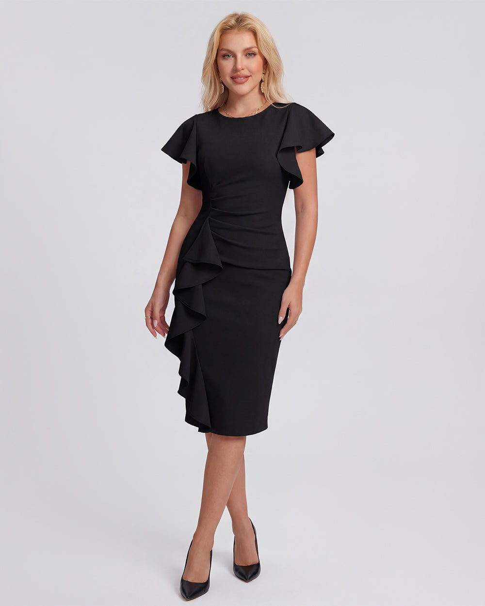 Women's Ruffle Party Dress de OQQ