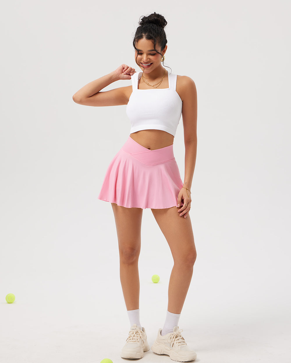 Skirts 2 in 1 Cross Over Flared Casual Skirts – OQQ Skirts 2 in 1 Cross Over Flared Casual Skirts – OQQ