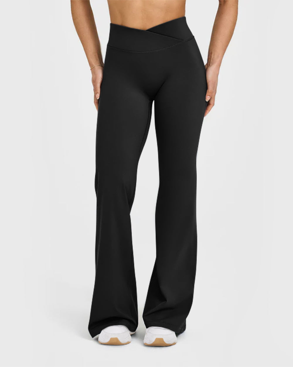 High-Waisted With a Compressive Wrap Waistband Pants de OQQ
