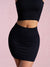 Basic Casual Mini Skirt Black