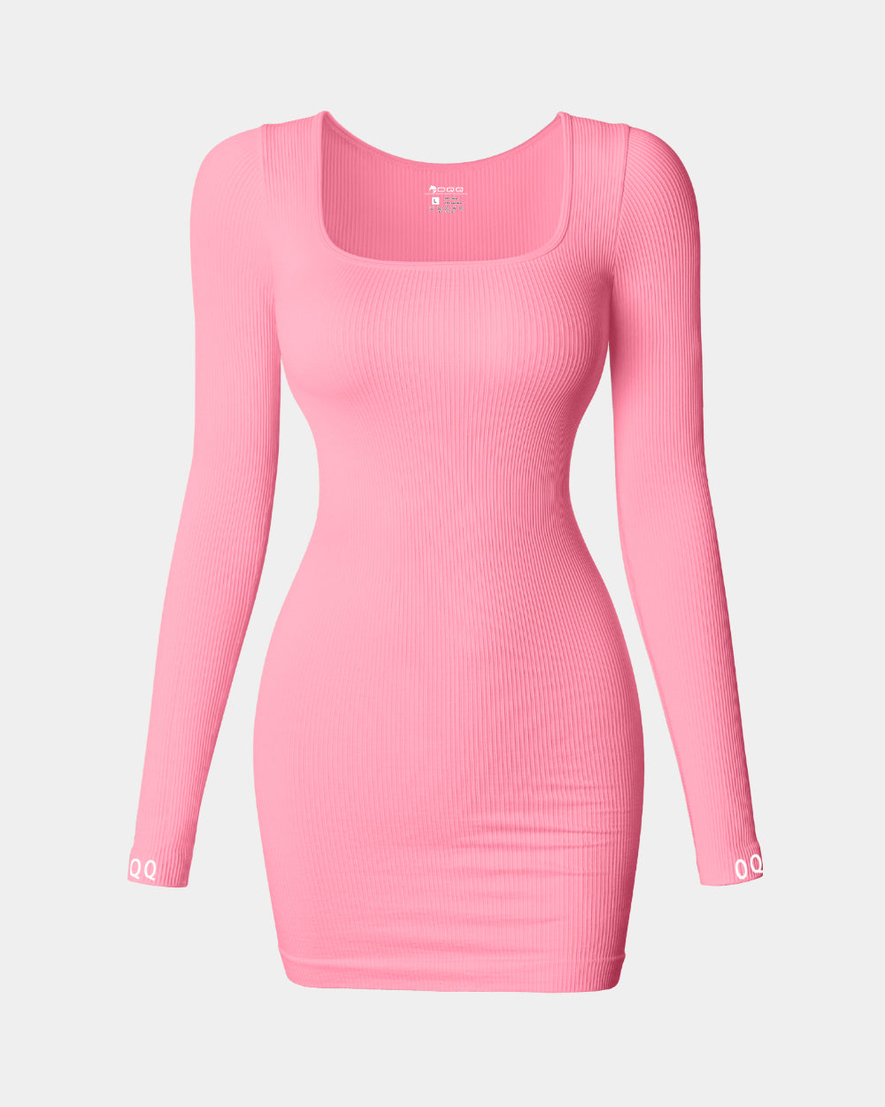 pink square neck long sleeve dress Womens Square Neck Long Sleeve Dress Maxi Long Bodycon Dresses Pink at Amazon Women's Clothing store
