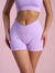 Cross Over Athletic Shorts Lavender
