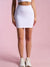 Basic Casual Mini Skirt White