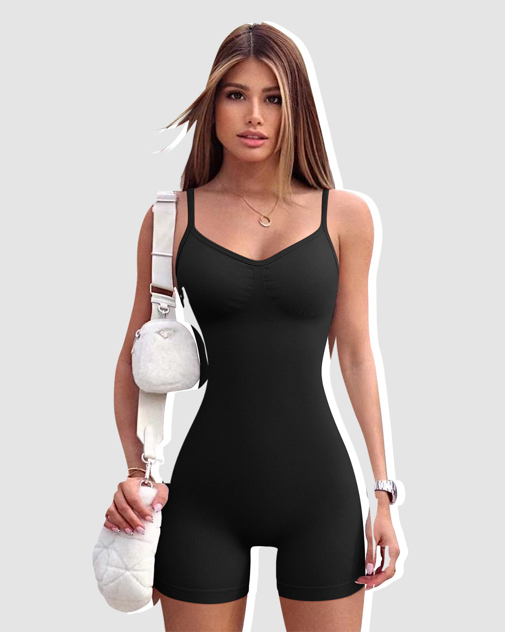 Sleeveless V Neck Jumpsuits de OQQ