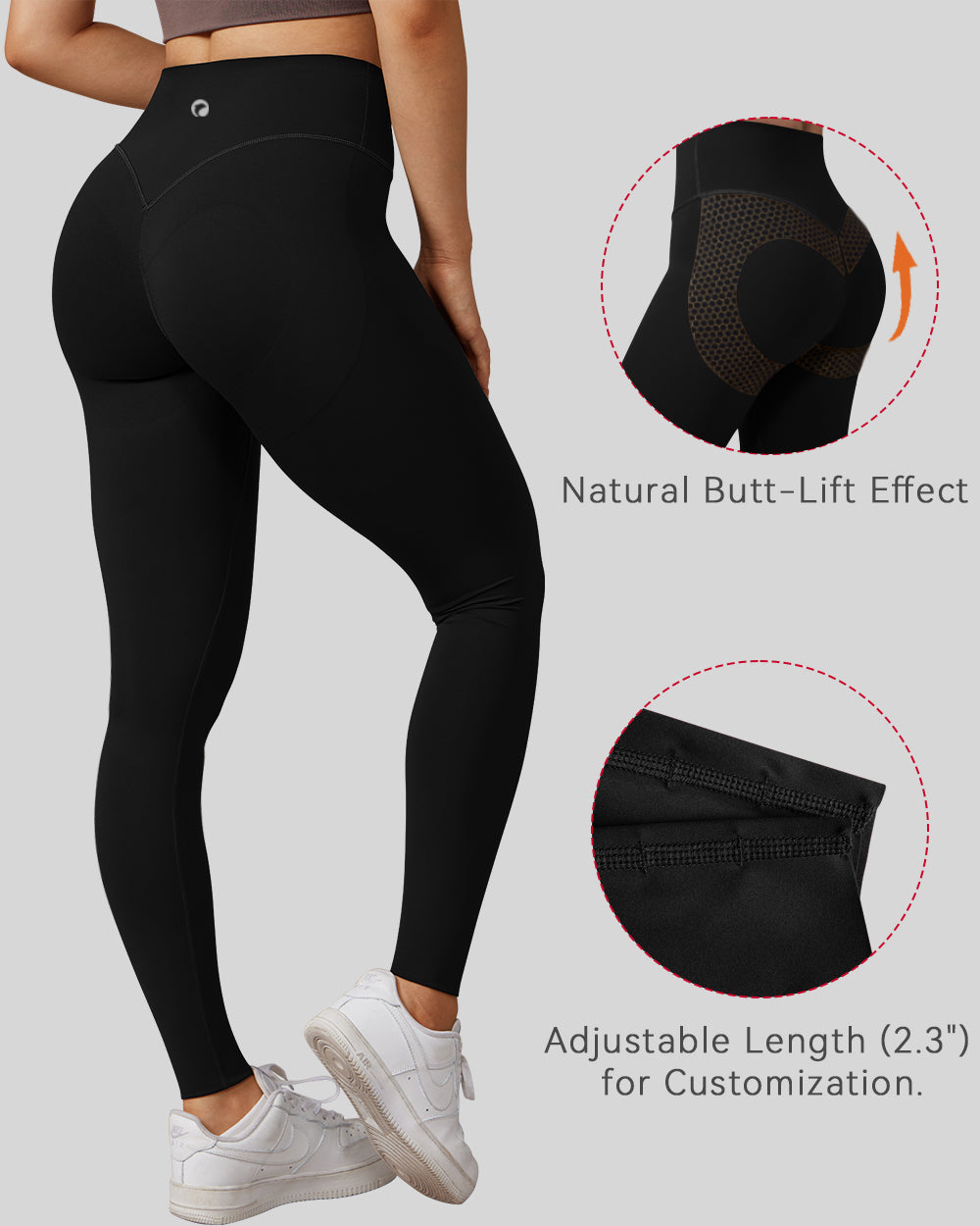 High-Waisted Butt-Lifting Sports Leggings de OQQ
