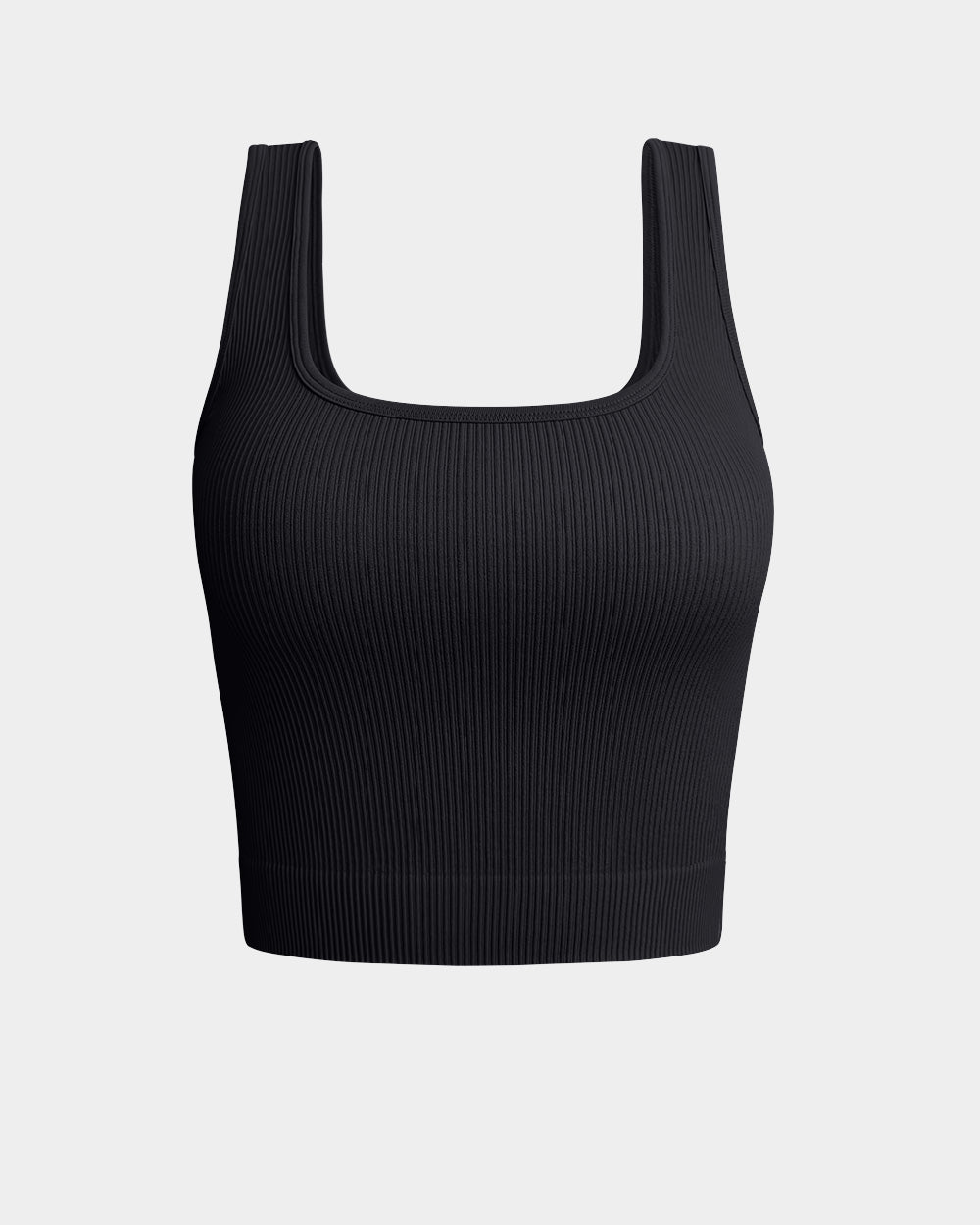 Ribbed Seamless Shirts Yoga Crop Tops de OQQ
