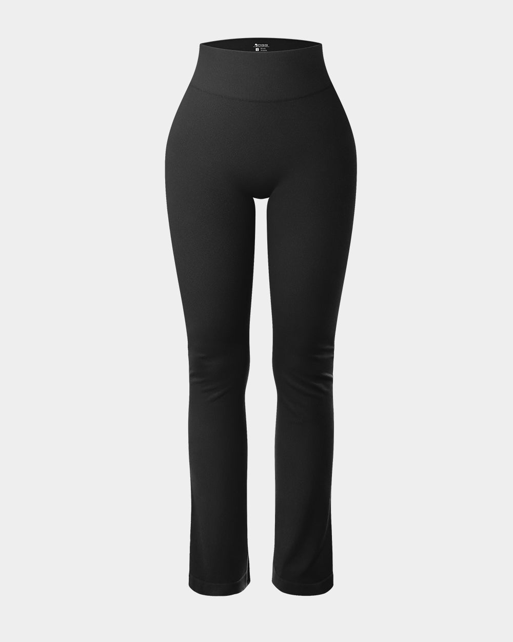 Ribbed Seamless Workout High Waist Athletic Straight Leggings de OQQ