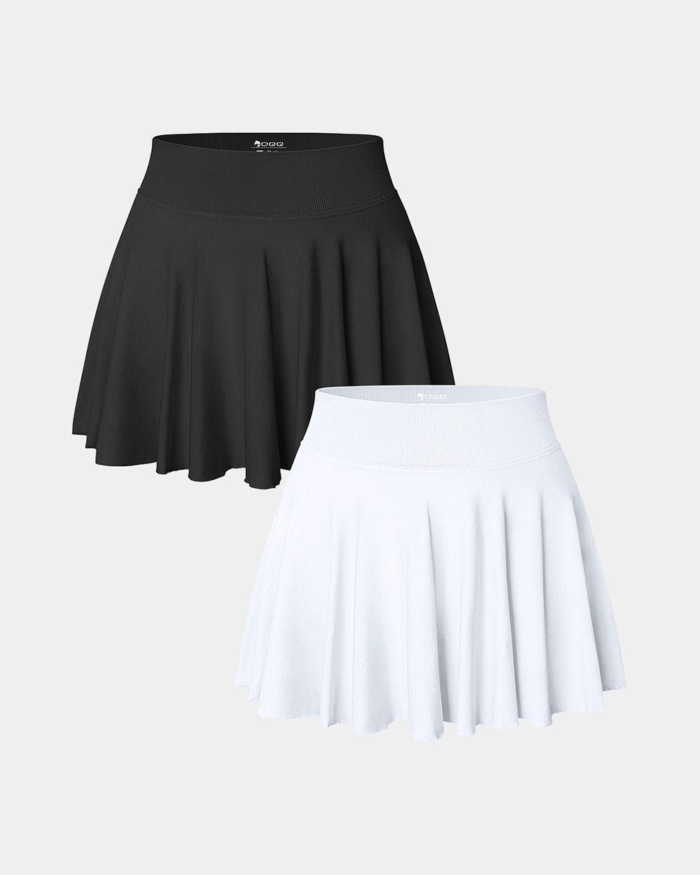 2 in 1 Basic Flared Mini Skirts de OQQ