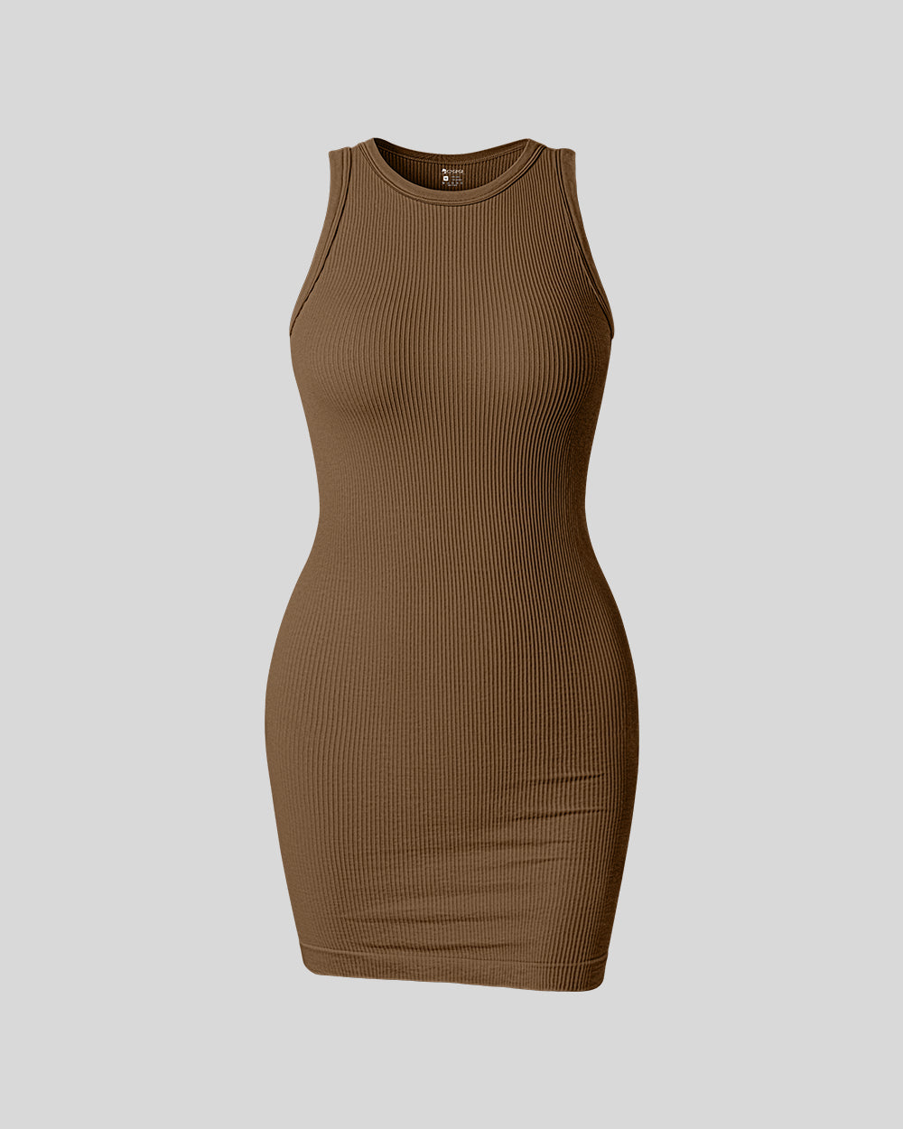 Ribbed Halter Neck Dresses Black / S Ribbed Halter Neck Dresses Black / S