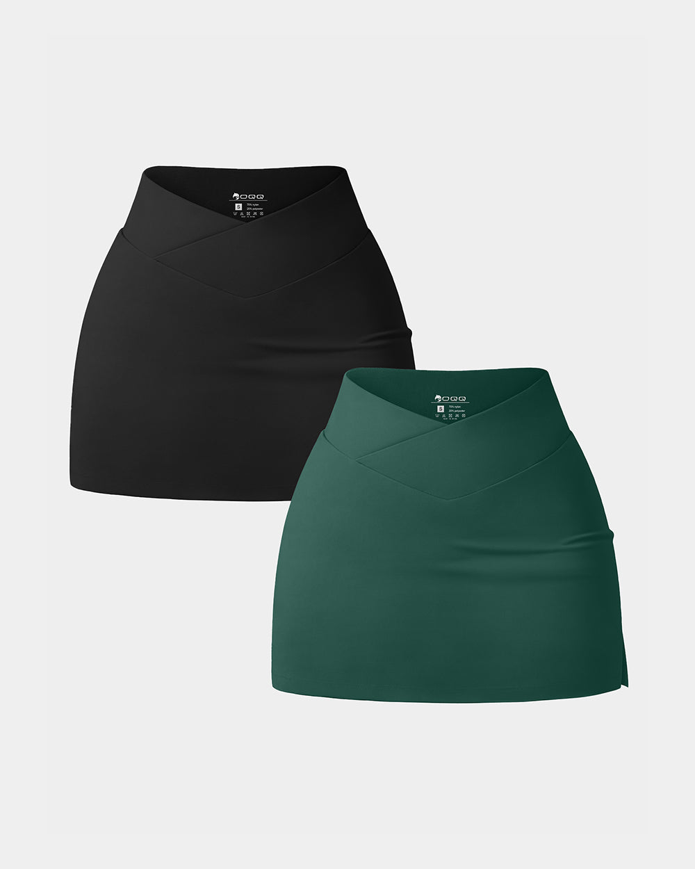 2 Piece High Waist Mini Yoga Skirts de OQQ