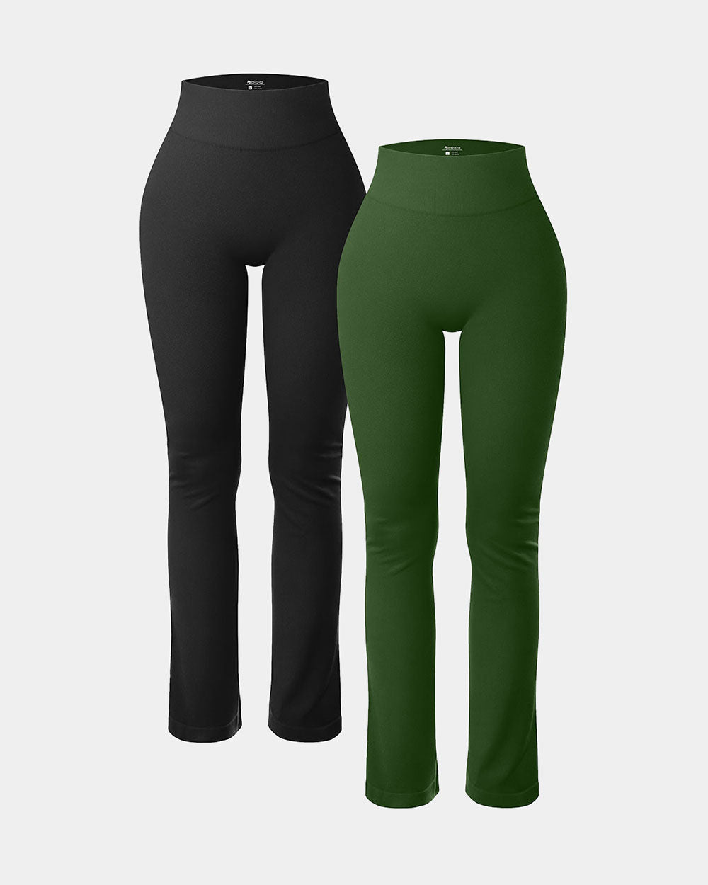 Ribbed Seamless High Waist Straight Leg Leggings de OQQ