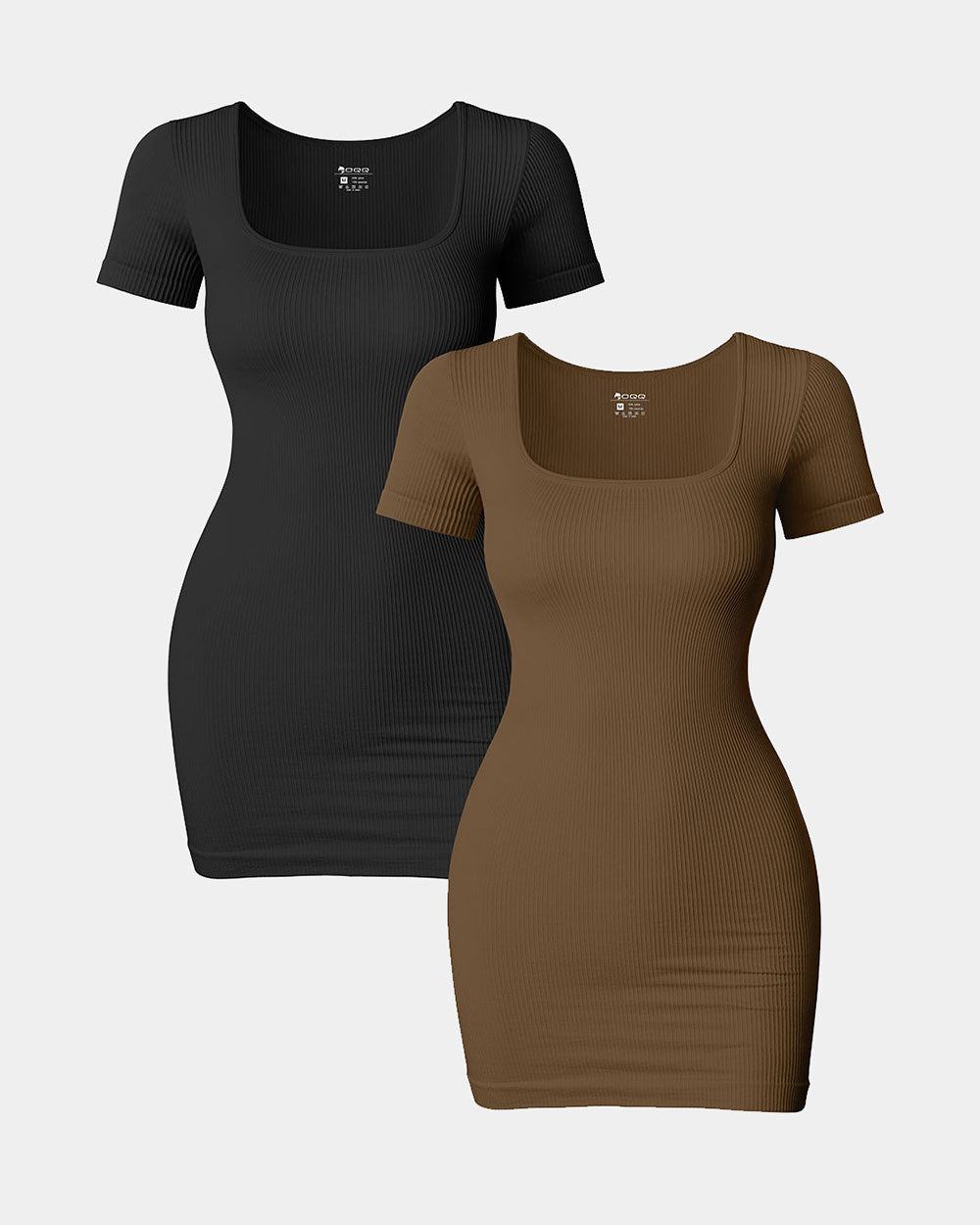 Short Neck Bodycon Mini Dress de OQQ