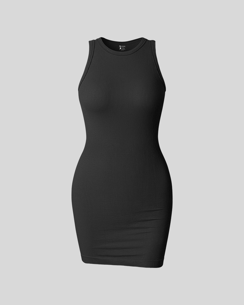 Ribbed Halter Neck Dresses Black / M Ribbed Halter Neck Dresses Black / M